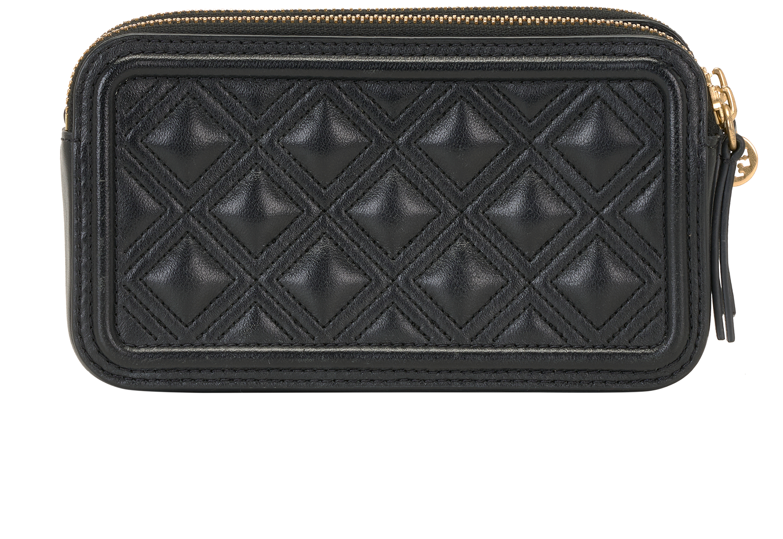 Mini Fleming Double Zip, &pound;120, Handbags, Black, Leather, Back view